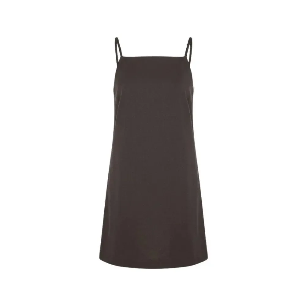 TUCKERNUCK Chocolate Satin Lara Mini Dress Size 0 NWT Retail $198 Tuckernuck